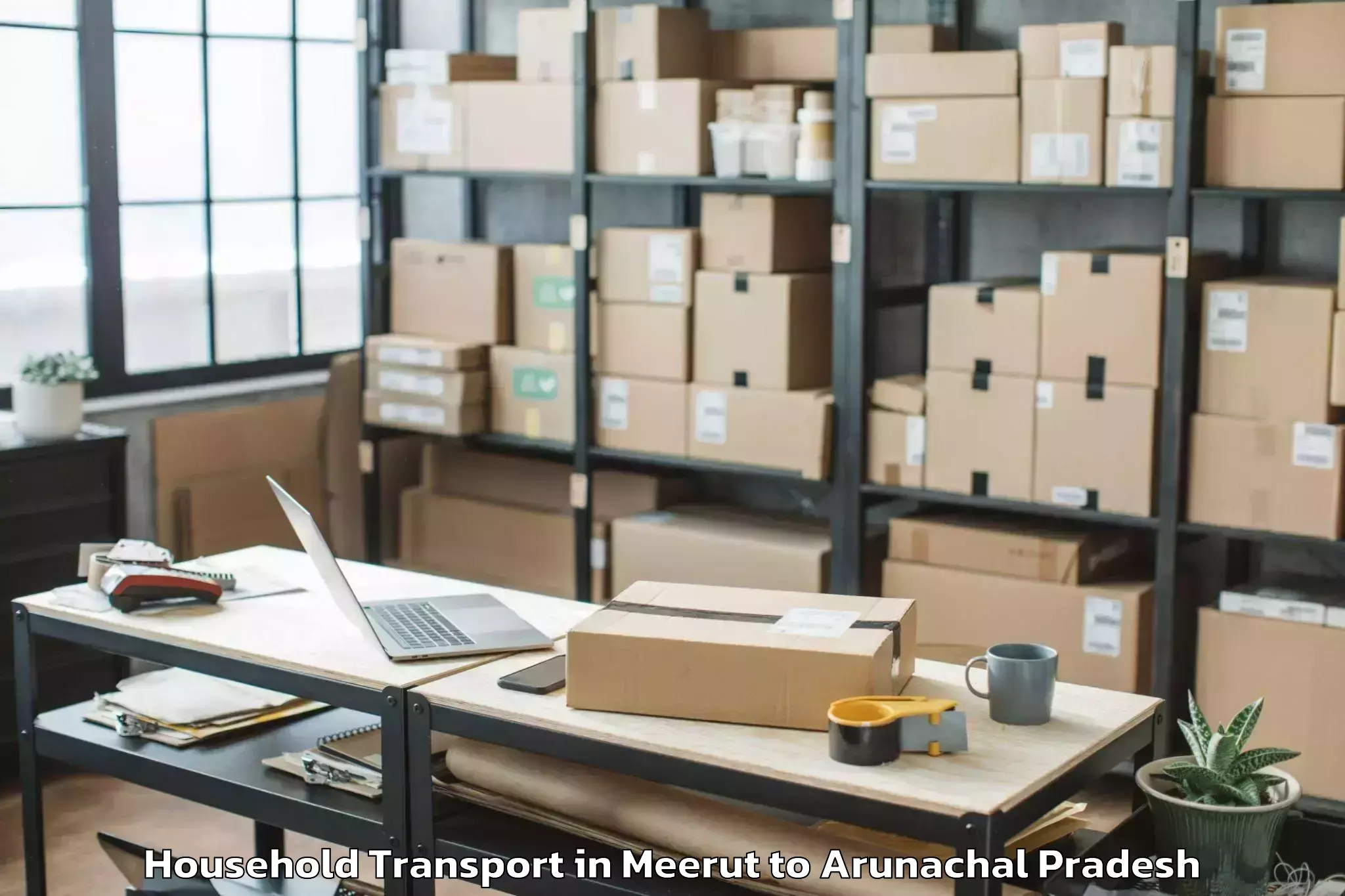 Book Meerut to Laju Household Transport Online